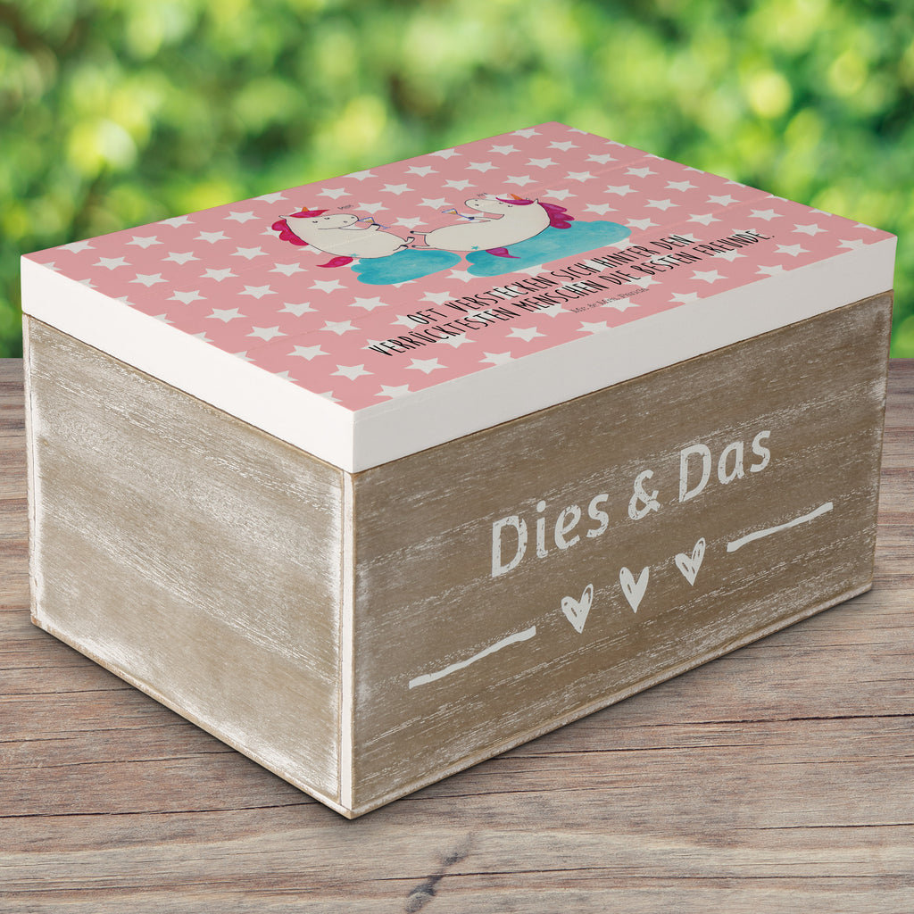 Holzkiste Einhörner Sekt Holzkiste, Kiste, Schatzkiste, Truhe, Schatulle, XXL, Erinnerungsbox, Erinnerungskiste, Dekokiste, Aufbewahrungsbox, Einhorn, Einhörner, Einhorn Deko, Pegasus, Unicorn, Freundinnen, Freundin, BFF, Sekt, Mädelsabend, Spaß, Party, Korken, Anstoßen, Beste