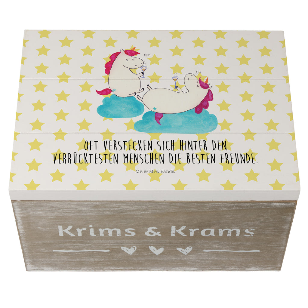 Holzkiste Einhörner Sekt Holzkiste, Kiste, Schatzkiste, Truhe, Schatulle, XXL, Erinnerungsbox, Erinnerungskiste, Dekokiste, Aufbewahrungsbox, Einhorn, Einhörner, Einhorn Deko, Pegasus, Unicorn, Freundinnen, Freundin, BFF, Sekt, Mädelsabend, Spaß, Party, Korken, Anstoßen, Beste