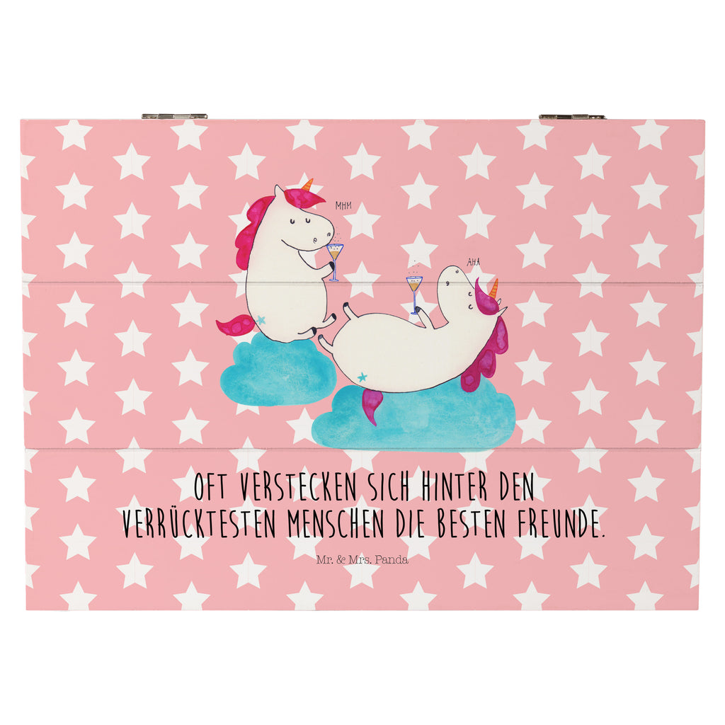 Holzkiste Einhörner Sekt Holzkiste, Kiste, Schatzkiste, Truhe, Schatulle, XXL, Erinnerungsbox, Erinnerungskiste, Dekokiste, Aufbewahrungsbox, Einhorn, Einhörner, Einhorn Deko, Pegasus, Unicorn, Freundinnen, Freundin, BFF, Sekt, Mädelsabend, Spaß, Party, Korken, Anstoßen, Beste