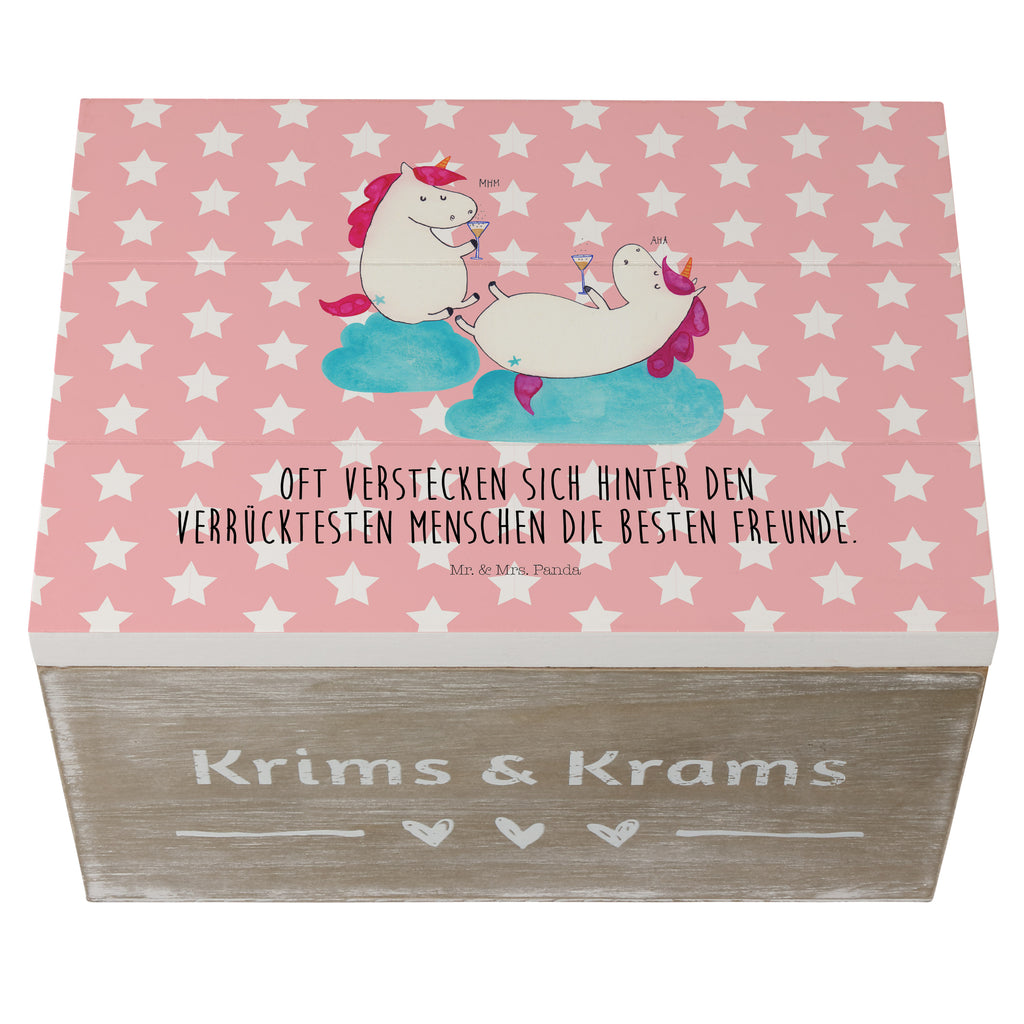 Holzkiste Einhörner Sekt Holzkiste, Kiste, Schatzkiste, Truhe, Schatulle, XXL, Erinnerungsbox, Erinnerungskiste, Dekokiste, Aufbewahrungsbox, Einhorn, Einhörner, Einhorn Deko, Pegasus, Unicorn, Freundinnen, Freundin, BFF, Sekt, Mädelsabend, Spaß, Party, Korken, Anstoßen, Beste