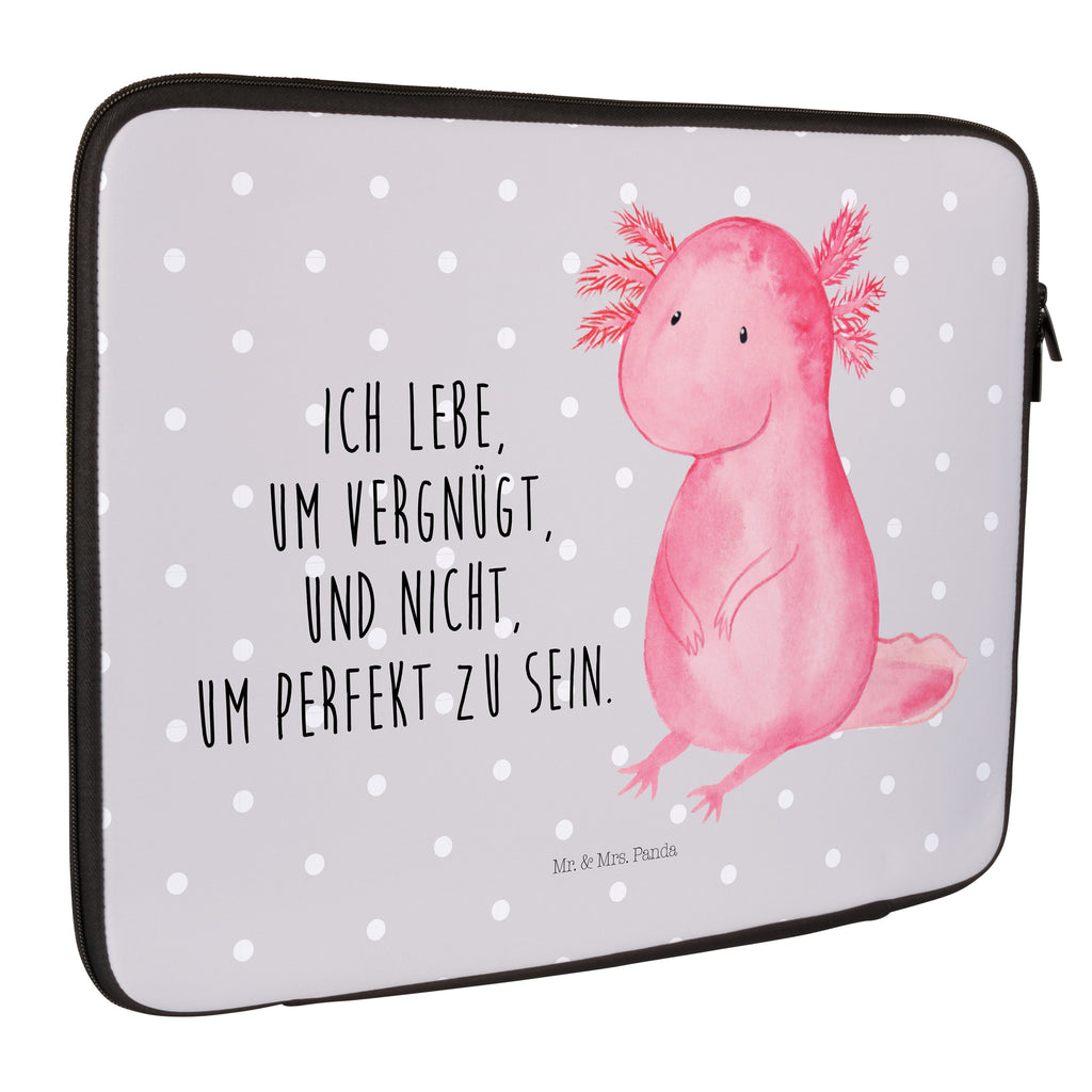 27 x 36 Notebook Tasche  Axolotl Notebook Tasche, Laptop, Computertasche, Tasche, Damen, Schutzhülle, Axolotl, Molch, Axolot, vergnügt, fröhlich, zufrieden, Lebensstil, Weisheit, Lebensweisheit, Liebe, Freundin