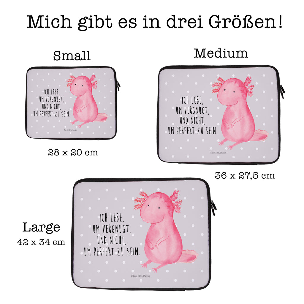 27 x 36 Notebook Tasche  Axolotl Notebook Tasche, Laptop, Computertasche, Tasche, Damen, Schutzhülle, Axolotl, Molch, Axolot, vergnügt, fröhlich, zufrieden, Lebensstil, Weisheit, Lebensweisheit, Liebe, Freundin