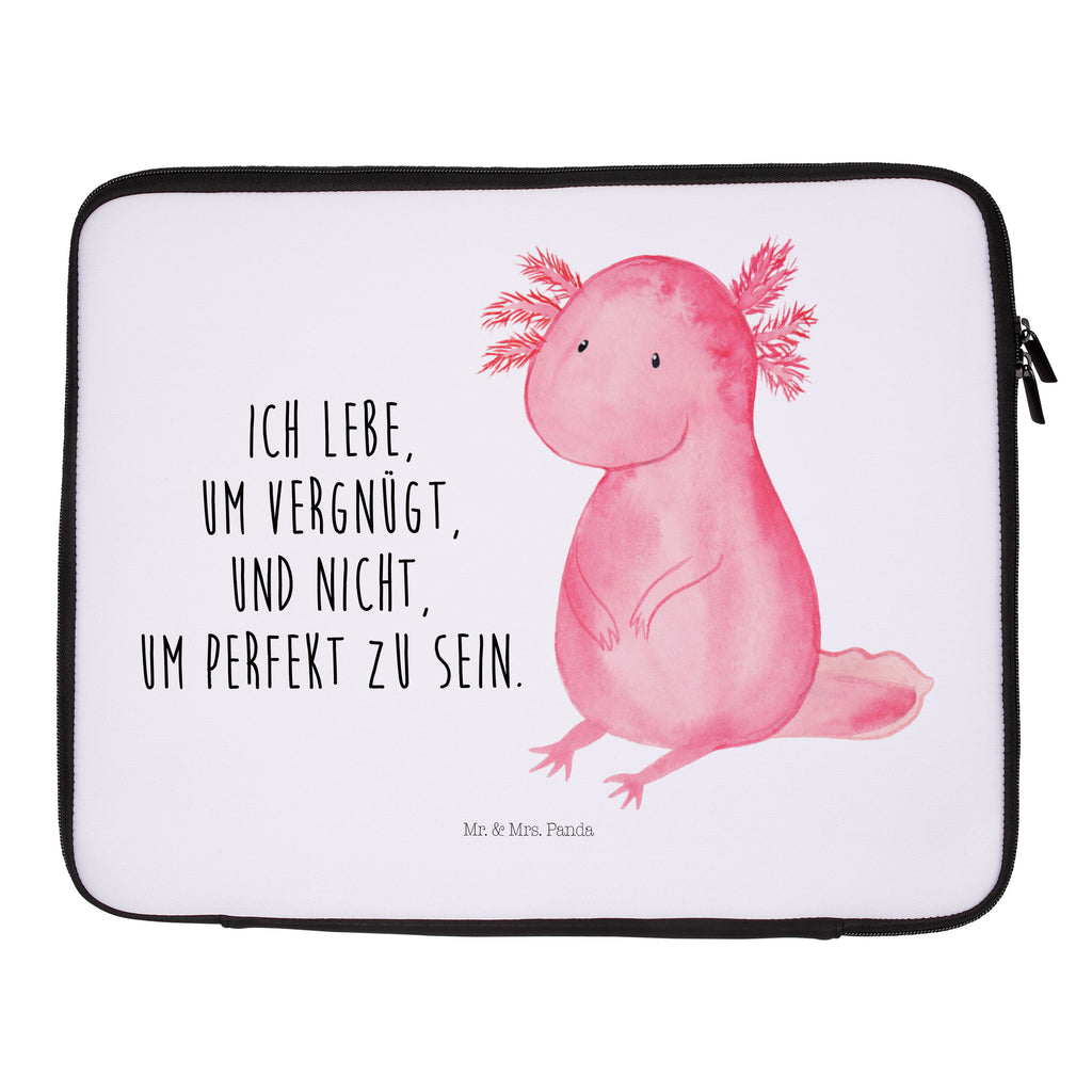27 x 36 Notebook Tasche  Axolotl Notebook Tasche, Laptop, Computertasche, Tasche, Damen, Schutzhülle, Axolotl, Molch, Axolot, vergnügt, fröhlich, zufrieden, Lebensstil, Weisheit, Lebensweisheit, Liebe, Freundin