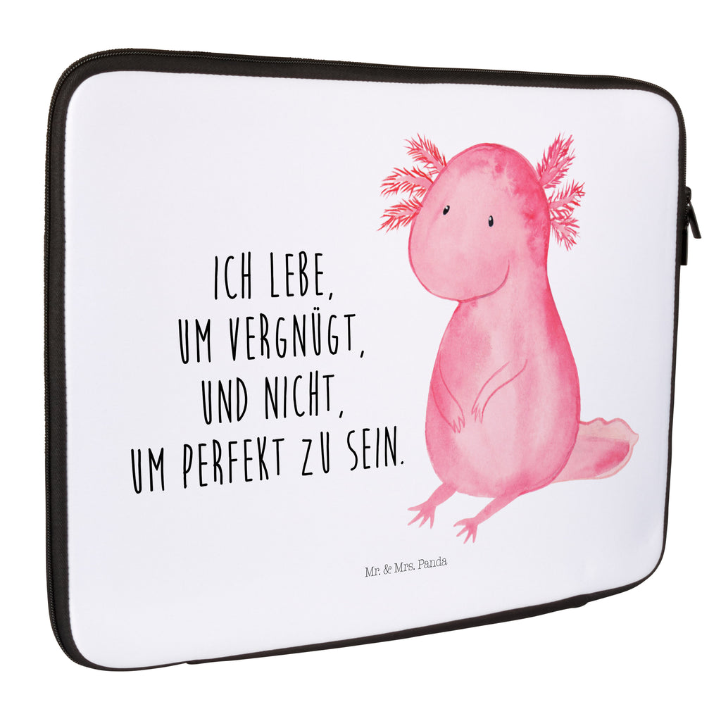 27 x 36 Notebook Tasche  Axolotl Notebook Tasche, Laptop, Computertasche, Tasche, Damen, Schutzhülle, Axolotl, Molch, Axolot, vergnügt, fröhlich, zufrieden, Lebensstil, Weisheit, Lebensweisheit, Liebe, Freundin