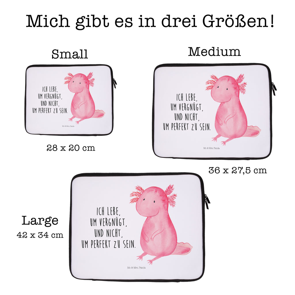 27 x 36 Notebook Tasche  Axolotl Notebook Tasche, Laptop, Computertasche, Tasche, Damen, Schutzhülle, Axolotl, Molch, Axolot, vergnügt, fröhlich, zufrieden, Lebensstil, Weisheit, Lebensweisheit, Liebe, Freundin