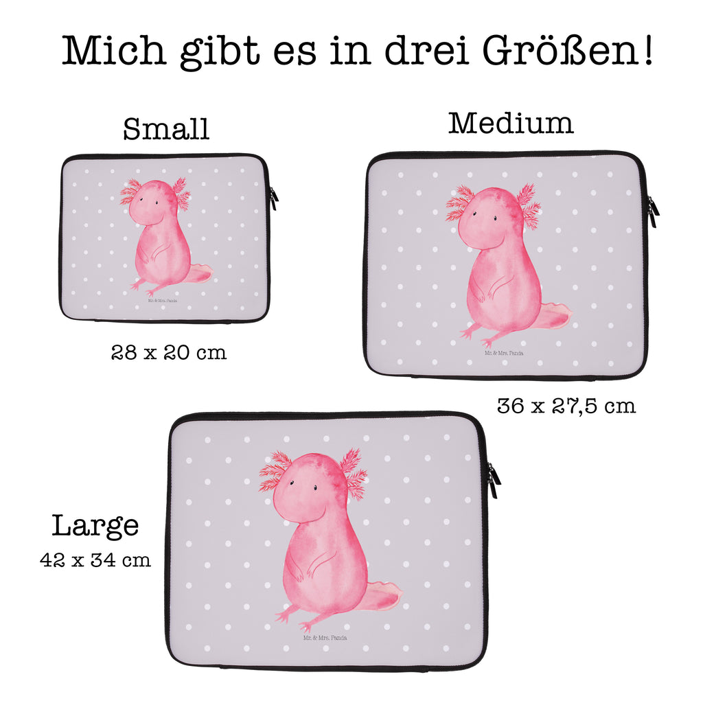 27 x 36 Notebook Tasche  Axolotl Notebook Tasche, Laptop, Computertasche, Tasche, Damen, Schutzhülle, Axolotl, Molch, Axolot, vergnügt, fröhlich, zufrieden, Lebensstil, Weisheit, Lebensweisheit, Liebe, Freundin