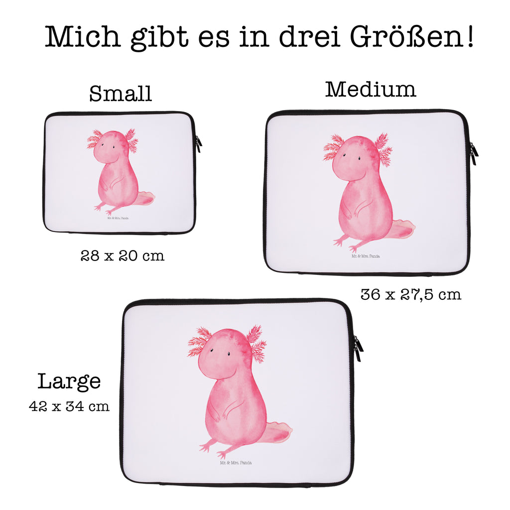 27 x 36 Notebook Tasche  Axolotl Notebook Tasche, Laptop, Computertasche, Tasche, Damen, Schutzhülle, Axolotl, Molch, Axolot, vergnügt, fröhlich, zufrieden, Lebensstil, Weisheit, Lebensweisheit, Liebe, Freundin