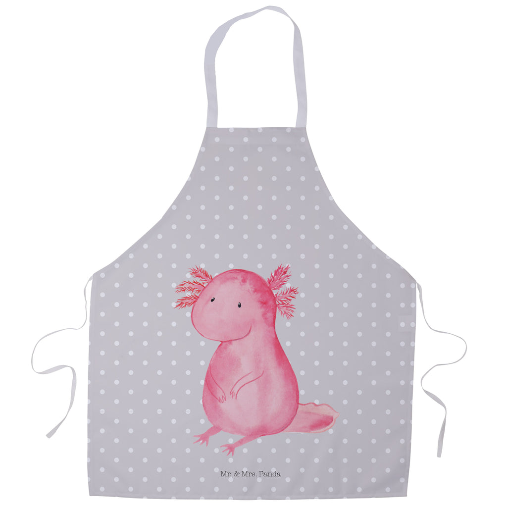 Kochschürze Axolotl Schürze, Backschürze, Küchenschürze, Grillschürze, Latzschürze, Axolotl, Molch, Axolot, vergnügt, fröhlich, zufrieden, Lebensstil, Weisheit, Lebensweisheit, Liebe, Freundin