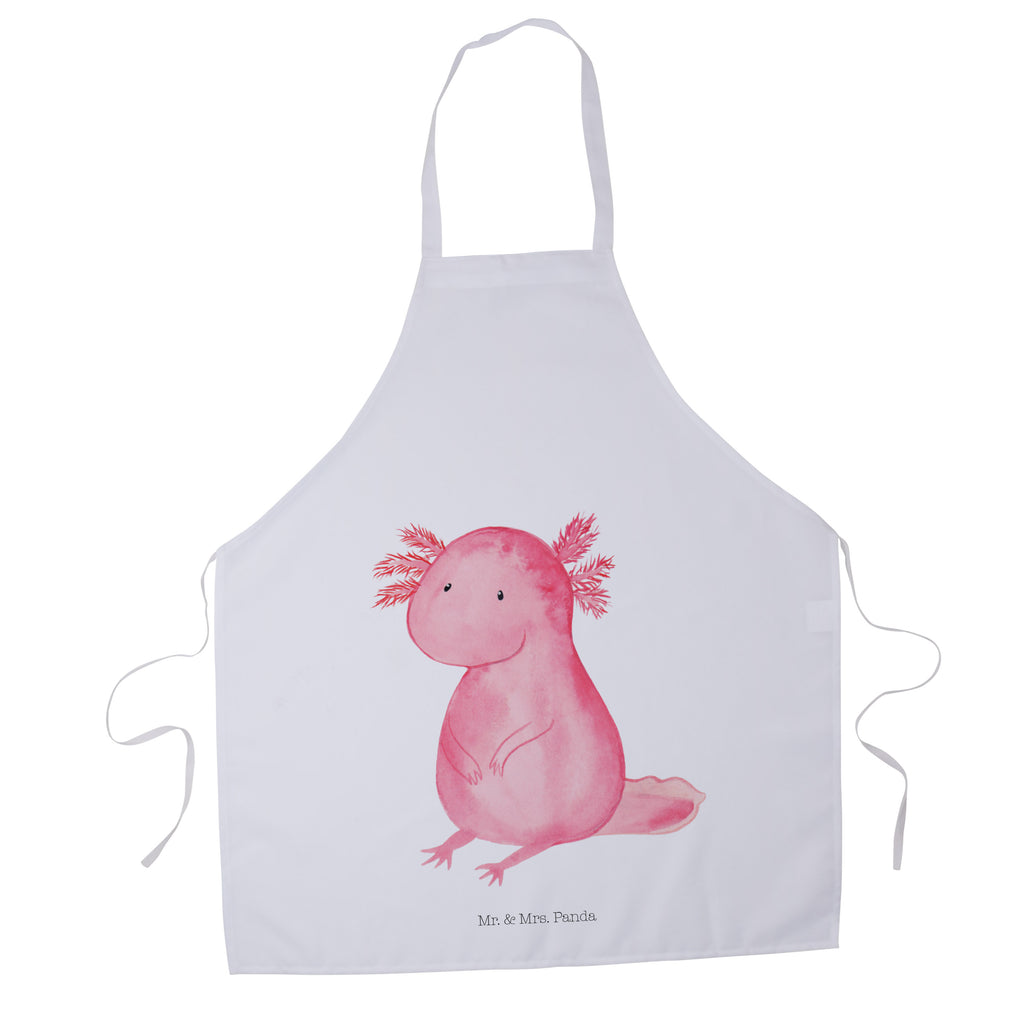 Kochschürze Axolotl Schürze, Backschürze, Küchenschürze, Grillschürze, Latzschürze, Axolotl, Molch, Axolot, vergnügt, fröhlich, zufrieden, Lebensstil, Weisheit, Lebensweisheit, Liebe, Freundin