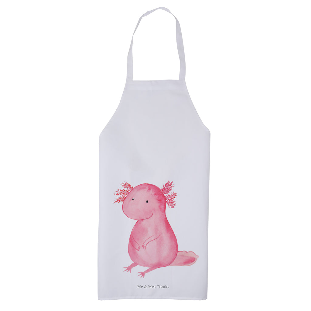 Kochschürze Axolotl Schürze, Backschürze, Küchenschürze, Grillschürze, Latzschürze, Axolotl, Molch, Axolot, vergnügt, fröhlich, zufrieden, Lebensstil, Weisheit, Lebensweisheit, Liebe, Freundin