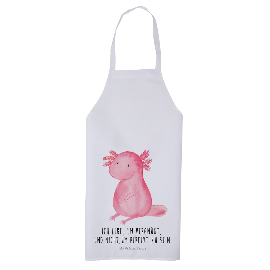 Kochschürze Axolotl Schürze, Backschürze, Küchenschürze, Grillschürze, Latzschürze, Axolotl, Molch, Axolot, vergnügt, fröhlich, zufrieden, Lebensstil, Weisheit, Lebensweisheit, Liebe, Freundin
