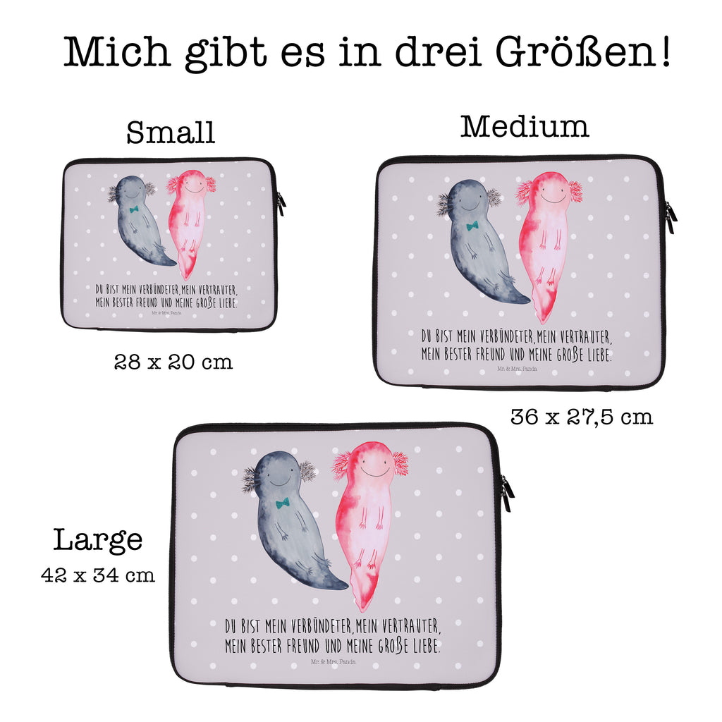 20 x 28 Notebook Tasche  Axolotl Axel+Lotte Notebook Tasche, Laptop, Computertasche, Tasche, Axolotl, Molch, Axolot, Schwanzlurch, Lurch, Lurche, Liebe, große Liebe, Liebesbeweis, Freund, Verlobter, Ehemann, Jahrestag, Valentinstag