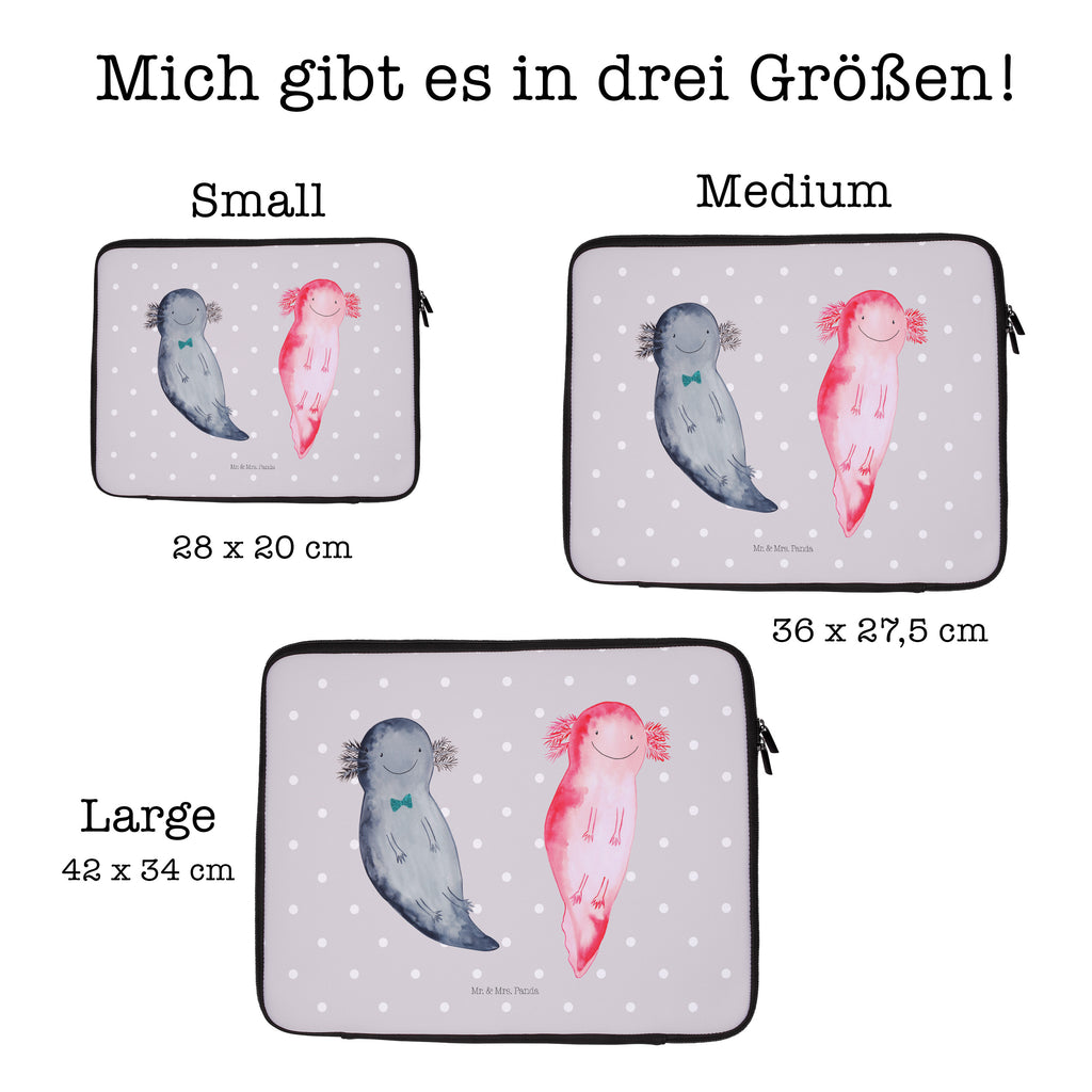 20 x 28 Notebook Tasche  Axolotl Axel+Lotte Notebook Tasche, Laptop, Computertasche, Tasche, Axolotl, Molch, Axolot, Schwanzlurch, Lurch, Lurche, Liebe, große Liebe, Liebesbeweis, Freund, Verlobter, Ehemann, Jahrestag, Valentinstag
