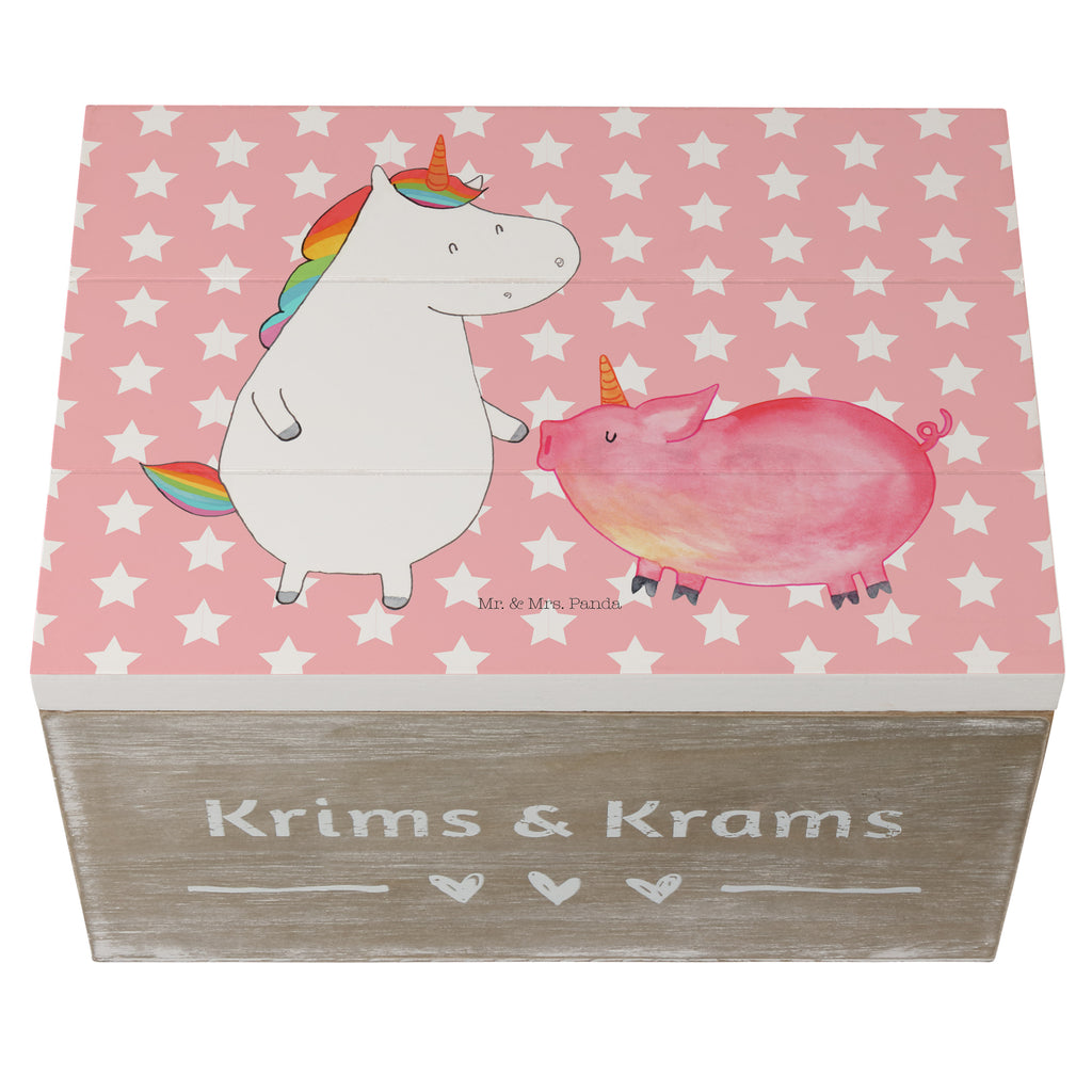 Holzkiste Einhorn + Schweinhorn Holzkiste, Kiste, Schatzkiste, Truhe, Schatulle, XXL, Erinnerungsbox, Erinnerungskiste, Dekokiste, Aufbewahrungsbox, Einhorn, Einhörner, Einhorn Deko, Pegasus, Unicorn, Freundschaft, Schweinhorn, Schwein, Freundin, Schweinchen