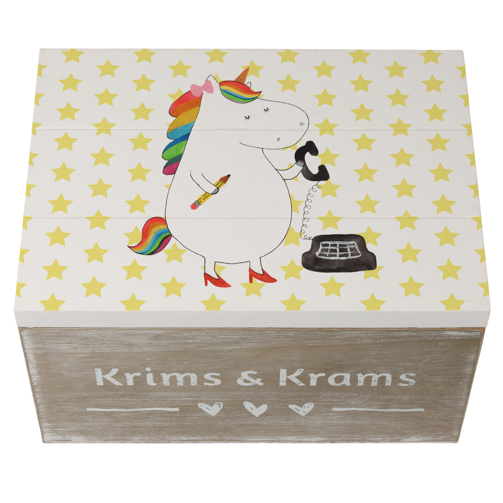 Holzkiste Einhorn Sekretärin Holzkiste, Kiste, Schatzkiste, Truhe, Schatulle, XXL, Erinnerungsbox, Erinnerungskiste, Dekokiste, Aufbewahrungsbox, Einhorn, Einhörner, Einhorn Deko, Pegasus, Unicorn, Sekretärin, Büro, Rechtsanwältin, Rechtsanwaltsgehilfin, Steuerbüro, Steuerkanzlei, Bürokraft, Bürohilfe