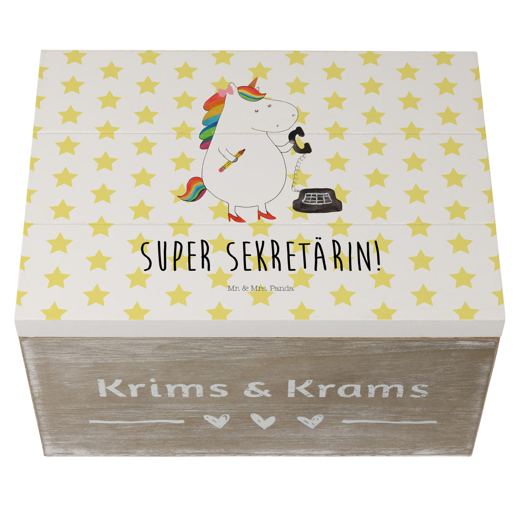 Holzkiste Einhorn Sekretärin Holzkiste, Kiste, Schatzkiste, Truhe, Schatulle, XXL, Erinnerungsbox, Erinnerungskiste, Dekokiste, Aufbewahrungsbox, Einhorn, Einhörner, Einhorn Deko, Pegasus, Unicorn, Sekretärin, Büro, Rechtsanwältin, Rechtsanwaltsgehilfin, Steuerbüro, Steuerkanzlei, Bürokraft, Bürohilfe