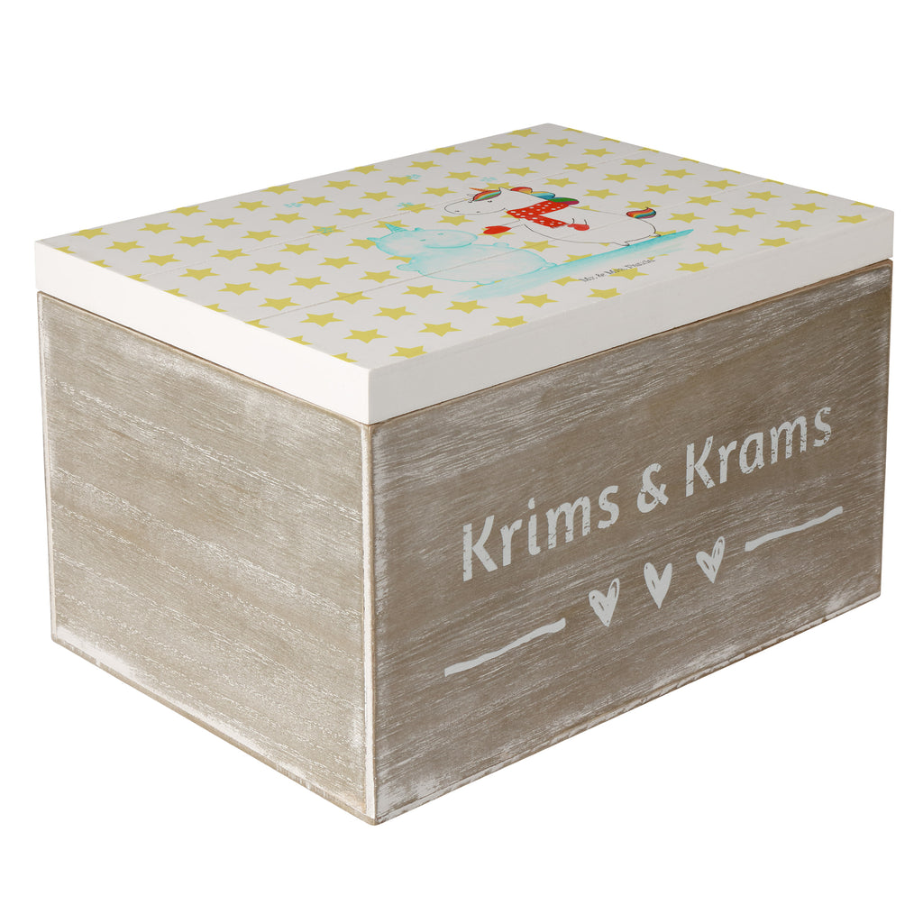 Holzkiste Einhorn Schneemann Holzkiste, Kiste, Schatzkiste, Truhe, Schatulle, XXL, Erinnerungsbox, Erinnerungskiste, Dekokiste, Aufbewahrungsbox, Einhorn, Einhörner, Einhorn Deko, Pegasus, Unicorn, Schneemann, Winter, Schnee, Kuchen, Weihnachten, kalt, Mütze, Handschuhe, X-Mas