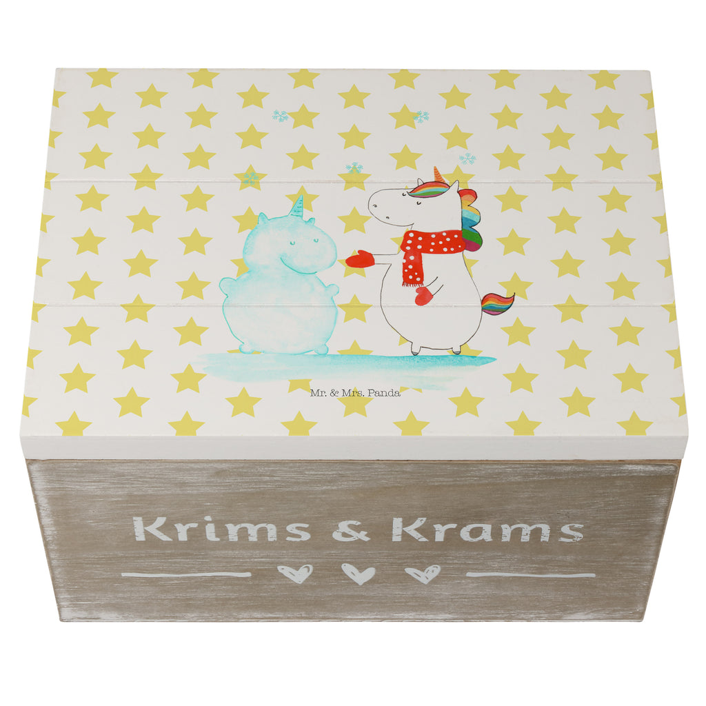 Holzkiste Einhorn Schneemann Holzkiste, Kiste, Schatzkiste, Truhe, Schatulle, XXL, Erinnerungsbox, Erinnerungskiste, Dekokiste, Aufbewahrungsbox, Einhorn, Einhörner, Einhorn Deko, Pegasus, Unicorn, Schneemann, Winter, Schnee, Kuchen, Weihnachten, kalt, Mütze, Handschuhe, X-Mas