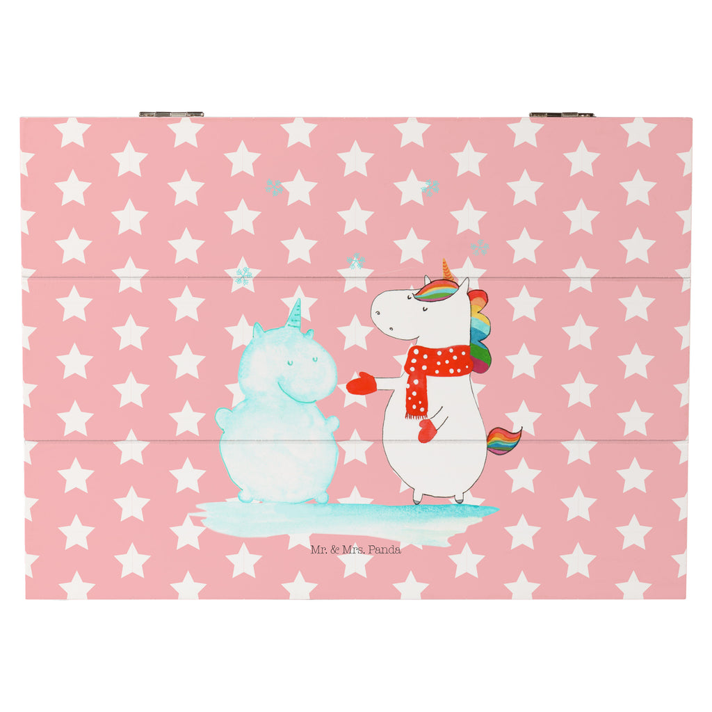 Holzkiste Einhorn Schneemann Holzkiste, Kiste, Schatzkiste, Truhe, Schatulle, XXL, Erinnerungsbox, Erinnerungskiste, Dekokiste, Aufbewahrungsbox, Einhorn, Einhörner, Einhorn Deko, Pegasus, Unicorn, Schneemann, Winter, Schnee, Kuchen, Weihnachten, kalt, Mütze, Handschuhe, X-Mas