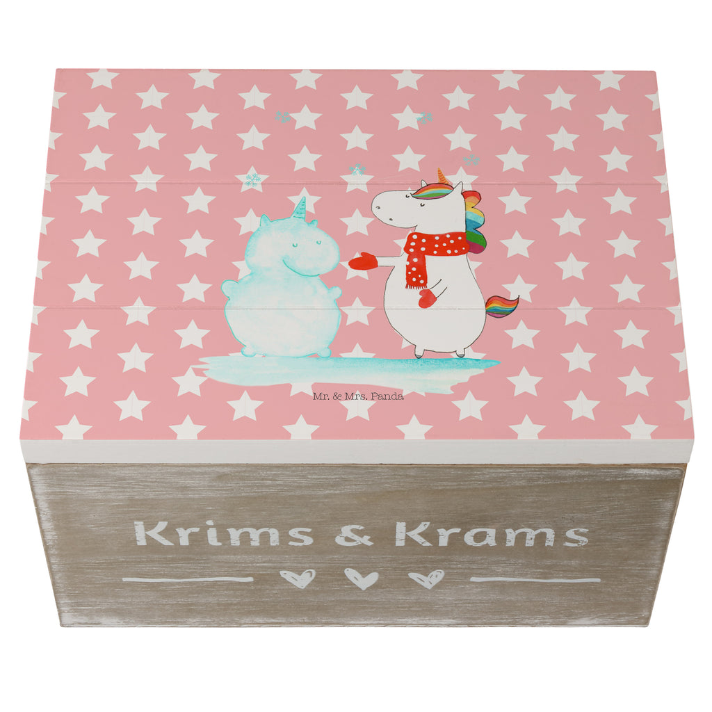 Holzkiste Einhorn Schneemann Holzkiste, Kiste, Schatzkiste, Truhe, Schatulle, XXL, Erinnerungsbox, Erinnerungskiste, Dekokiste, Aufbewahrungsbox, Einhorn, Einhörner, Einhorn Deko, Pegasus, Unicorn, Schneemann, Winter, Schnee, Kuchen, Weihnachten, kalt, Mütze, Handschuhe, X-Mas