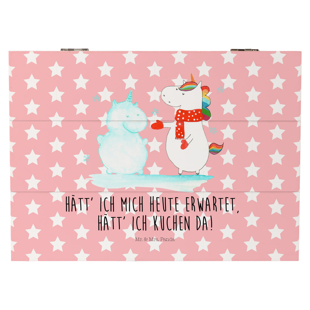 Holzkiste Einhorn Schneemann Holzkiste, Kiste, Schatzkiste, Truhe, Schatulle, XXL, Erinnerungsbox, Erinnerungskiste, Dekokiste, Aufbewahrungsbox, Einhorn, Einhörner, Einhorn Deko, Pegasus, Unicorn, Schneemann, Winter, Schnee, Kuchen, Weihnachten, kalt, Mütze, Handschuhe, X-Mas