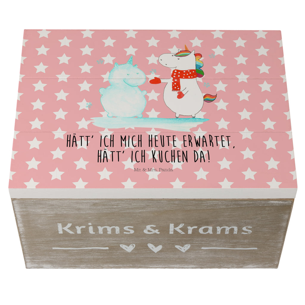 Holzkiste Einhorn Schneemann Holzkiste, Kiste, Schatzkiste, Truhe, Schatulle, XXL, Erinnerungsbox, Erinnerungskiste, Dekokiste, Aufbewahrungsbox, Einhorn, Einhörner, Einhorn Deko, Pegasus, Unicorn, Schneemann, Winter, Schnee, Kuchen, Weihnachten, kalt, Mütze, Handschuhe, X-Mas