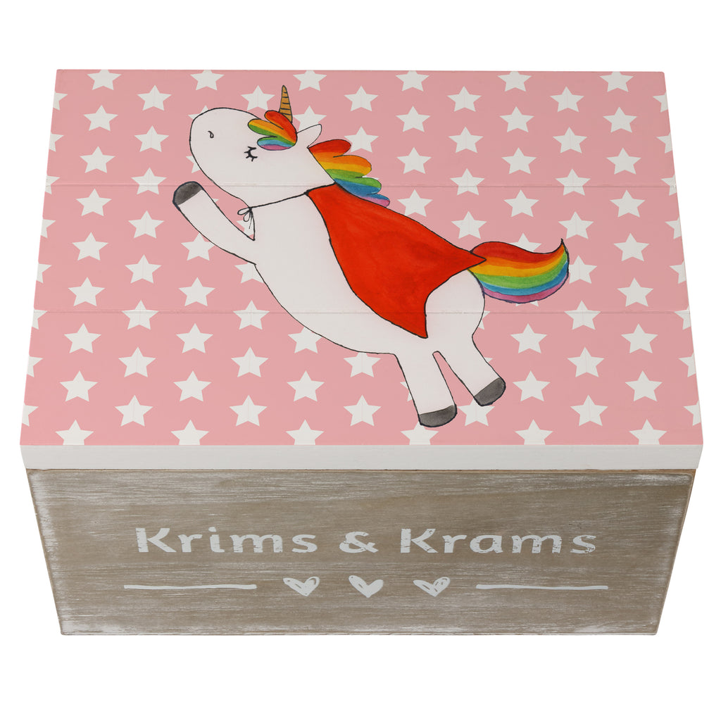 Holzkiste Einhorn Super Holzkiste, Kiste, Schatzkiste, Truhe, Schatulle, XXL, Erinnerungsbox, Erinnerungskiste, Dekokiste, Aufbewahrungsbox, Einhorn, Einhörner, Einhorn Deko, Pegasus, Unicorn, Traummann, Superheld, Held, Freundin, Geschenk, Girl, Mädchen