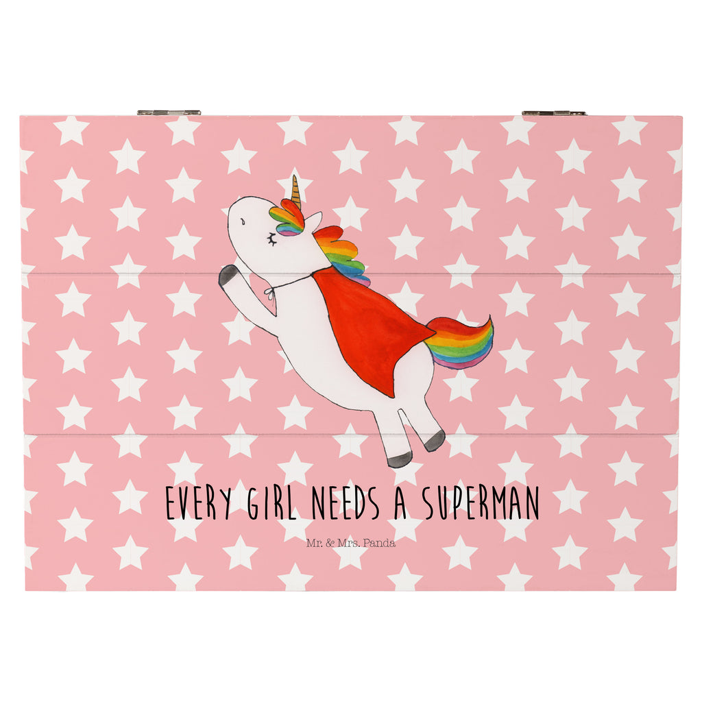 Holzkiste Einhorn Super Holzkiste, Kiste, Schatzkiste, Truhe, Schatulle, XXL, Erinnerungsbox, Erinnerungskiste, Dekokiste, Aufbewahrungsbox, Einhorn, Einhörner, Einhorn Deko, Pegasus, Unicorn, Traummann, Superheld, Held, Freundin, Geschenk, Girl, Mädchen