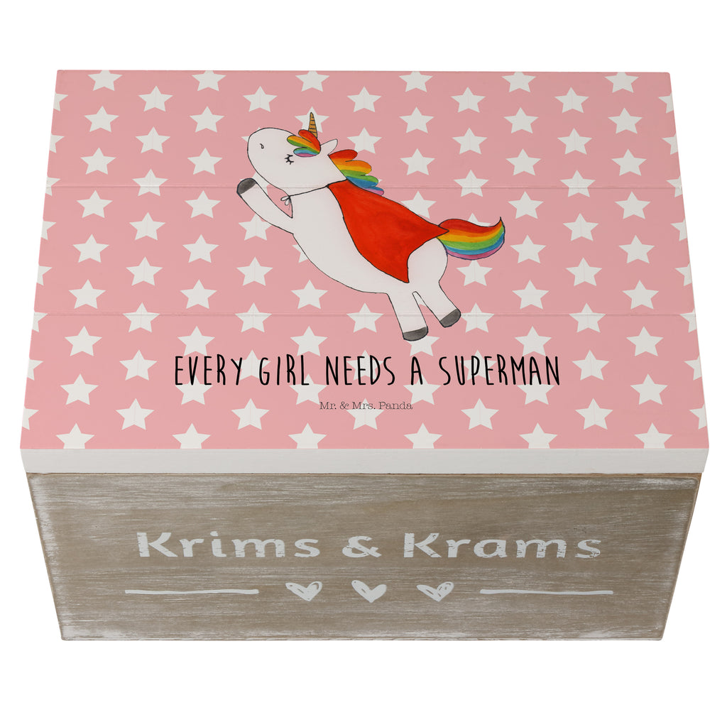 Holzkiste Einhorn Super Holzkiste, Kiste, Schatzkiste, Truhe, Schatulle, XXL, Erinnerungsbox, Erinnerungskiste, Dekokiste, Aufbewahrungsbox, Einhorn, Einhörner, Einhorn Deko, Pegasus, Unicorn, Traummann, Superheld, Held, Freundin, Geschenk, Girl, Mädchen