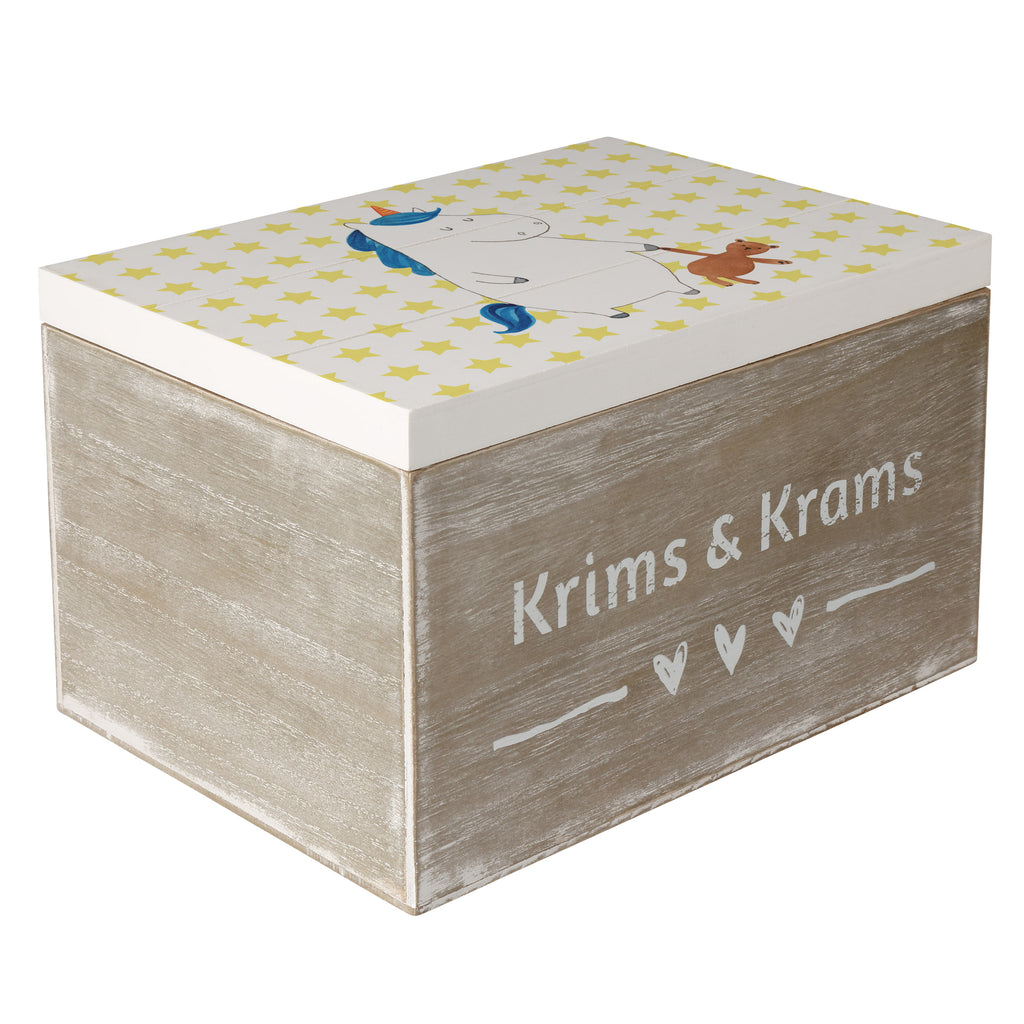 Holzkiste Einhorn Teddy Holzkiste, Kiste, Schatzkiste, Truhe, Schatulle, XXL, Erinnerungsbox, Erinnerungskiste, Dekokiste, Aufbewahrungsbox, Einhorn, Einhörner, Einhorn Deko, Pegasus, Unicorn, schlafen, gute Nacht, Single, Bett, Träumen, Freundin, Singleleben