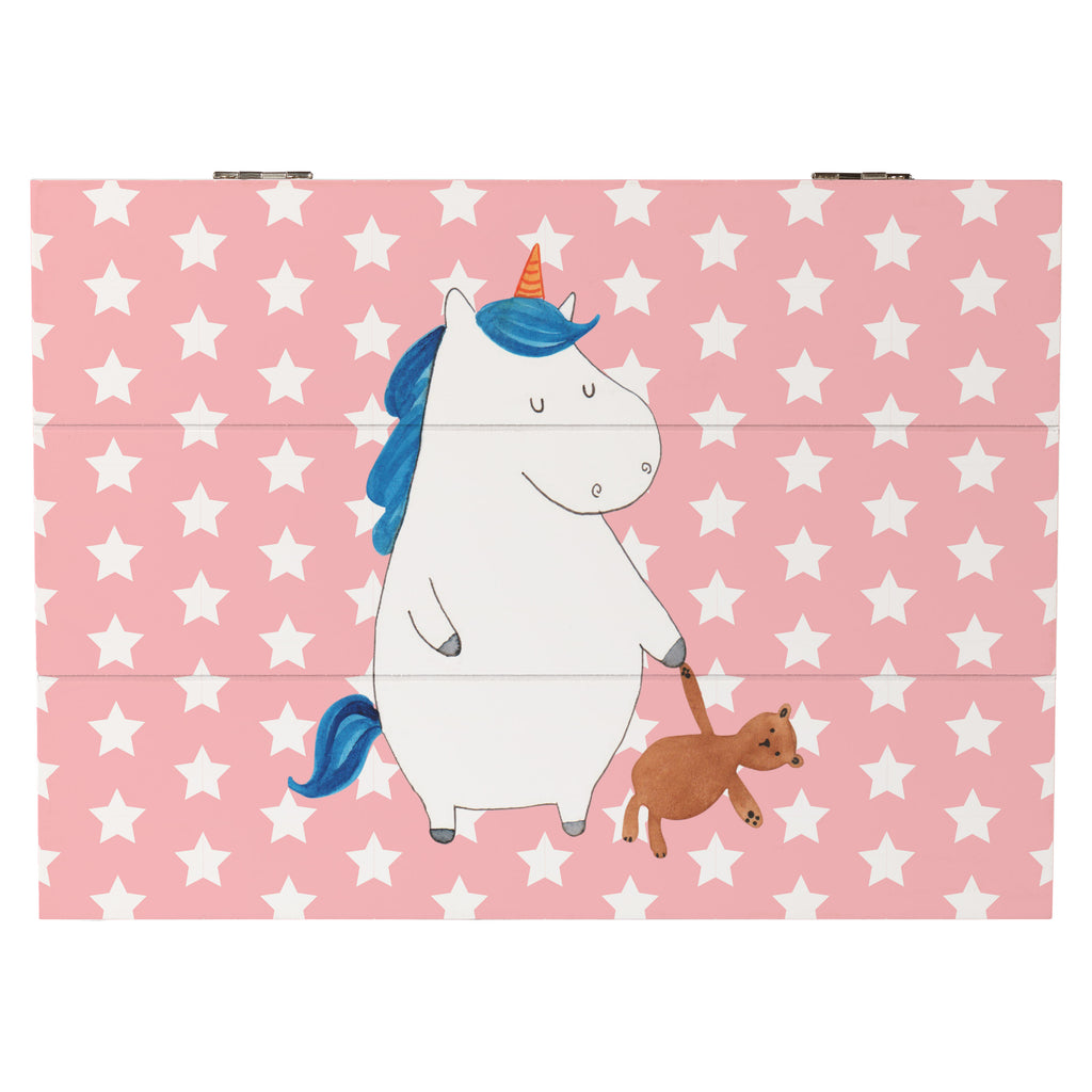 Holzkiste Einhorn Teddy Holzkiste, Kiste, Schatzkiste, Truhe, Schatulle, XXL, Erinnerungsbox, Erinnerungskiste, Dekokiste, Aufbewahrungsbox, Einhorn, Einhörner, Einhorn Deko, Pegasus, Unicorn, schlafen, gute Nacht, Single, Bett, Träumen, Freundin, Singleleben