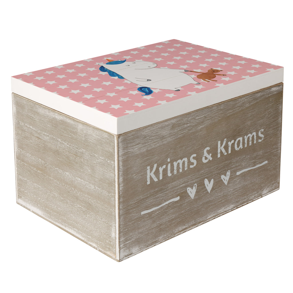 Holzkiste Einhorn Teddy Holzkiste, Kiste, Schatzkiste, Truhe, Schatulle, XXL, Erinnerungsbox, Erinnerungskiste, Dekokiste, Aufbewahrungsbox, Einhorn, Einhörner, Einhorn Deko, Pegasus, Unicorn, schlafen, gute Nacht, Single, Bett, Träumen, Freundin, Singleleben