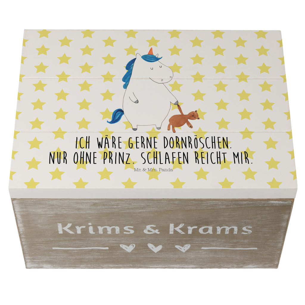 Holzkiste Einhorn Teddy Holzkiste, Kiste, Schatzkiste, Truhe, Schatulle, XXL, Erinnerungsbox, Erinnerungskiste, Dekokiste, Aufbewahrungsbox, Einhorn, Einhörner, Einhorn Deko, Pegasus, Unicorn, schlafen, gute Nacht, Single, Bett, Träumen, Freundin, Singleleben