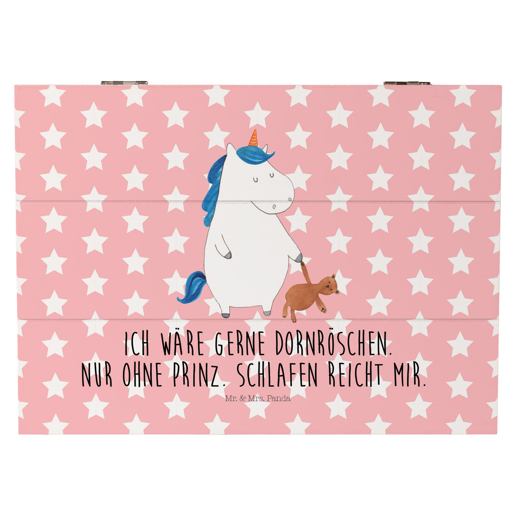 Holzkiste Einhorn Teddy Holzkiste, Kiste, Schatzkiste, Truhe, Schatulle, XXL, Erinnerungsbox, Erinnerungskiste, Dekokiste, Aufbewahrungsbox, Einhorn, Einhörner, Einhorn Deko, Pegasus, Unicorn, schlafen, gute Nacht, Single, Bett, Träumen, Freundin, Singleleben