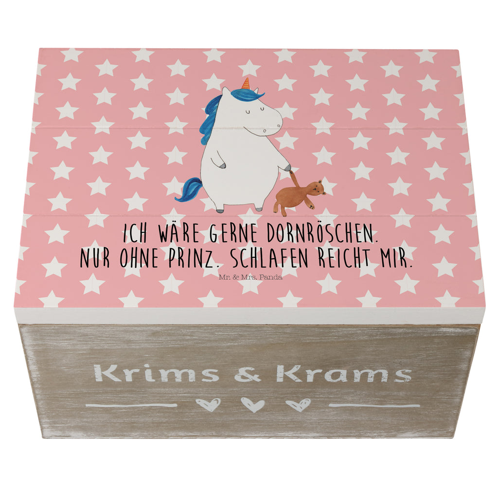 Holzkiste Einhorn Teddy Holzkiste, Kiste, Schatzkiste, Truhe, Schatulle, XXL, Erinnerungsbox, Erinnerungskiste, Dekokiste, Aufbewahrungsbox, Einhorn, Einhörner, Einhorn Deko, Pegasus, Unicorn, schlafen, gute Nacht, Single, Bett, Träumen, Freundin, Singleleben