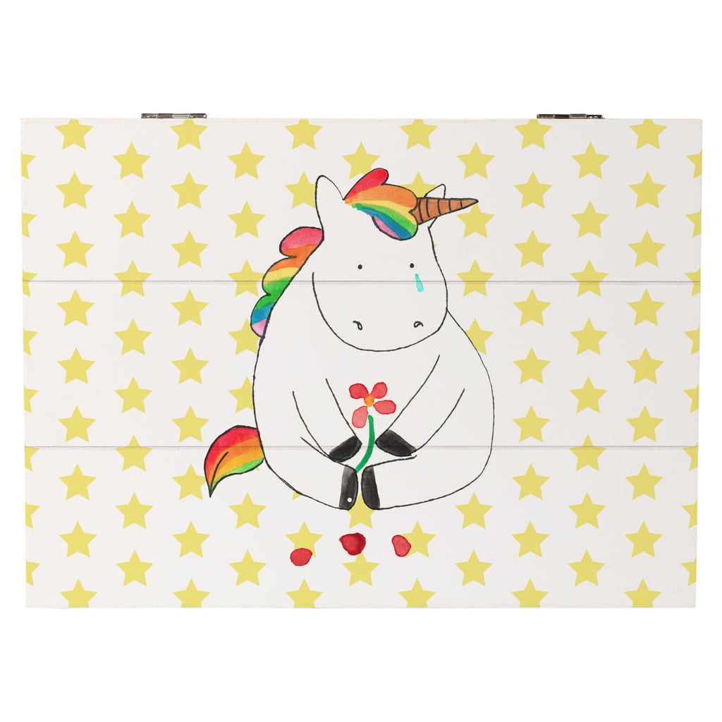 Holzkiste Einhorn Traurig Holzkiste, Kiste, Schatzkiste, Truhe, Schatulle, XXL, Erinnerungsbox, Erinnerungskiste, Dekokiste, Aufbewahrungsbox, Einhorn, Einhörner, Einhorn Deko, Pegasus, Unicorn, Glitzer, Trösten. Freundschaft, Freunde, Liebe, Trauer, Grußkarte, Blume