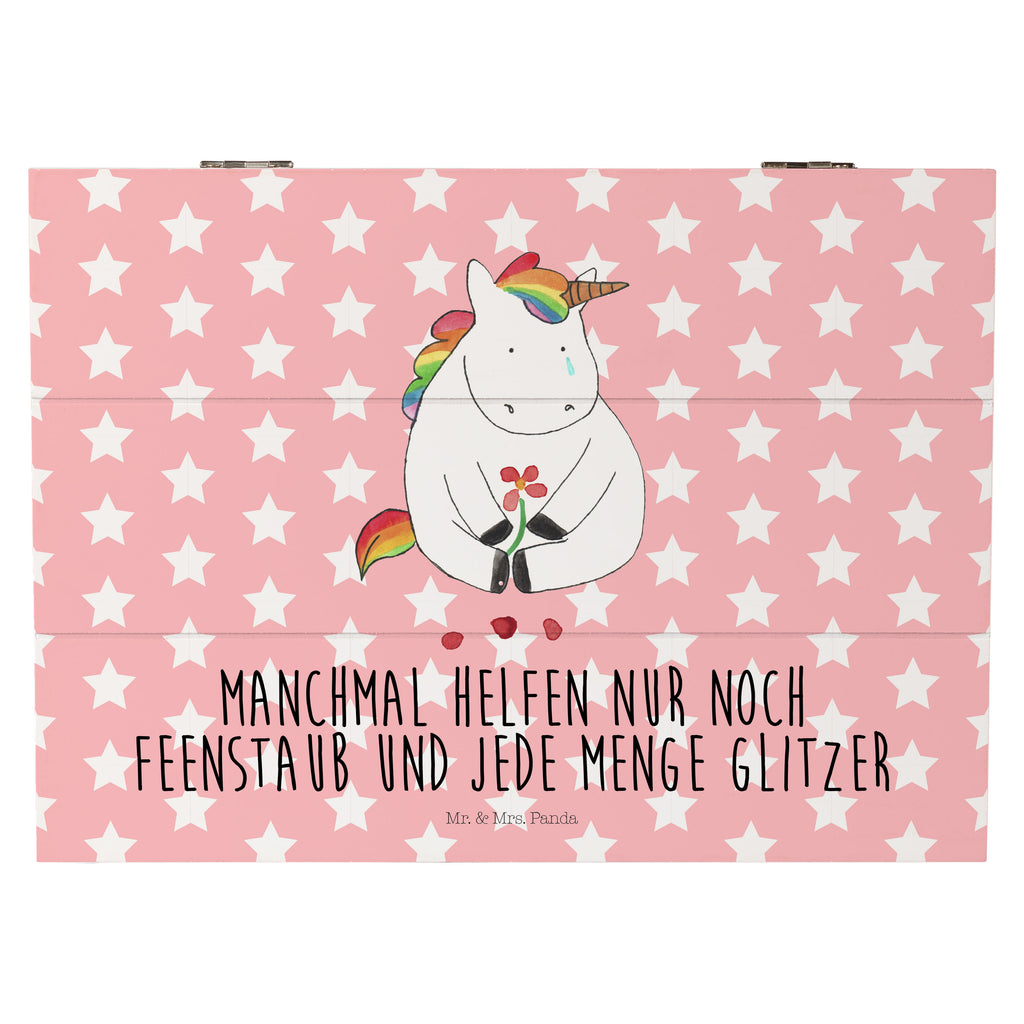 Holzkiste Einhorn Traurig Holzkiste, Kiste, Schatzkiste, Truhe, Schatulle, XXL, Erinnerungsbox, Erinnerungskiste, Dekokiste, Aufbewahrungsbox, Einhorn, Einhörner, Einhorn Deko, Pegasus, Unicorn, Glitzer, Trösten. Freundschaft, Freunde, Liebe, Trauer, Grußkarte, Blume
