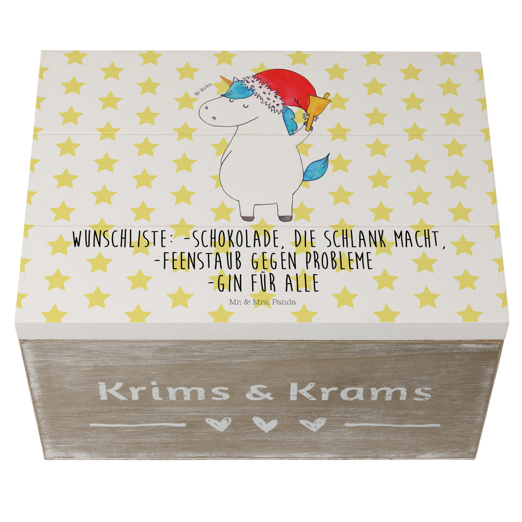 Holzkiste Einhorn Weihnachtsmann Holzkiste, Kiste, Schatzkiste, Truhe, Schatulle, XXL, Erinnerungsbox, Erinnerungskiste, Dekokiste, Aufbewahrungsbox, Einhorn, Einhörner, Einhorn Deko, Pegasus, Unicorn, Gin, Schokolade, Schoki, Weihnachten, Weihnachtsmann, Nikolaus, Wunschzettel, Wunschliste, Feenstaub