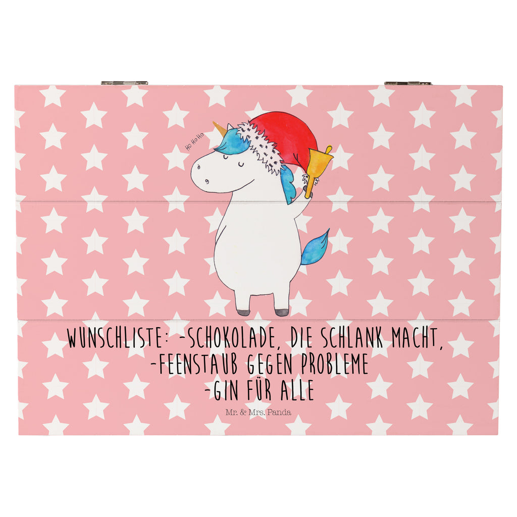 Holzkiste Einhorn Weihnachtsmann Holzkiste, Kiste, Schatzkiste, Truhe, Schatulle, XXL, Erinnerungsbox, Erinnerungskiste, Dekokiste, Aufbewahrungsbox, Einhorn, Einhörner, Einhorn Deko, Pegasus, Unicorn, Gin, Schokolade, Schoki, Weihnachten, Weihnachtsmann, Nikolaus, Wunschzettel, Wunschliste, Feenstaub