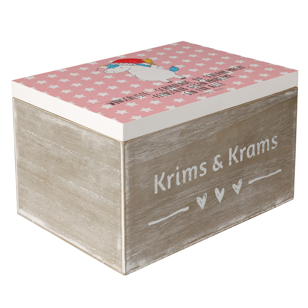 Holzkiste Einhorn Weihnachtsmann Holzkiste, Kiste, Schatzkiste, Truhe, Schatulle, XXL, Erinnerungsbox, Erinnerungskiste, Dekokiste, Aufbewahrungsbox, Einhorn, Einhörner, Einhorn Deko, Pegasus, Unicorn, Gin, Schokolade, Schoki, Weihnachten, Weihnachtsmann, Nikolaus, Wunschzettel, Wunschliste, Feenstaub