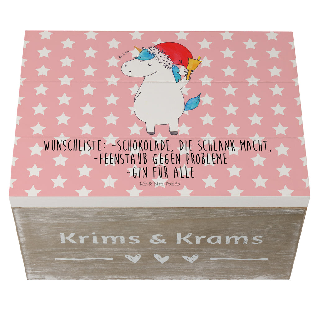 Holzkiste Einhorn Weihnachtsmann Holzkiste, Kiste, Schatzkiste, Truhe, Schatulle, XXL, Erinnerungsbox, Erinnerungskiste, Dekokiste, Aufbewahrungsbox, Einhorn, Einhörner, Einhorn Deko, Pegasus, Unicorn, Gin, Schokolade, Schoki, Weihnachten, Weihnachtsmann, Nikolaus, Wunschzettel, Wunschliste, Feenstaub