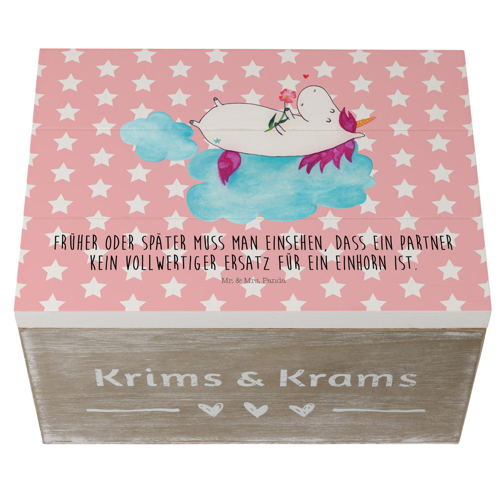 Holzkiste Einhorn verliebt auf Wolke Holzkiste, Kiste, Schatzkiste, Truhe, Schatulle, XXL, Erinnerungsbox, Erinnerungskiste, Dekokiste, Aufbewahrungsbox, Einhorn, Einhörner, Einhorn Deko, Pegasus, Unicorn, verliebt, Liebe, Liebesbeweis, Freundin, Wolke