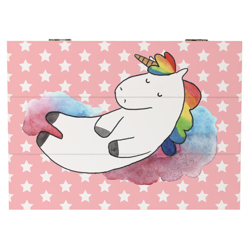 Holzkiste Einhorn Wolke 7 Holzkiste, Kiste, Schatzkiste, Truhe, Schatulle, XXL, Erinnerungsbox, Erinnerungskiste, Dekokiste, Aufbewahrungsbox, Einhorn, Einhörner, Einhorn Deko, Pegasus, Unicorn, verliebt, Menschen, witzig, lustig, Geschenk, Glaube, Realität, Lächeln