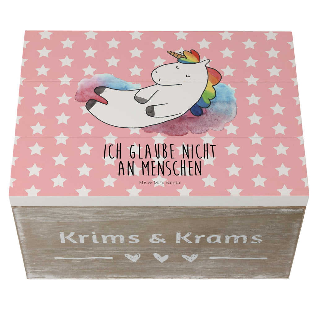 Holzkiste Einhorn Wolke 7 Holzkiste, Kiste, Schatzkiste, Truhe, Schatulle, XXL, Erinnerungsbox, Erinnerungskiste, Dekokiste, Aufbewahrungsbox, Einhorn, Einhörner, Einhorn Deko, Pegasus, Unicorn, verliebt, Menschen, witzig, lustig, Geschenk, Glaube, Realität, Lächeln