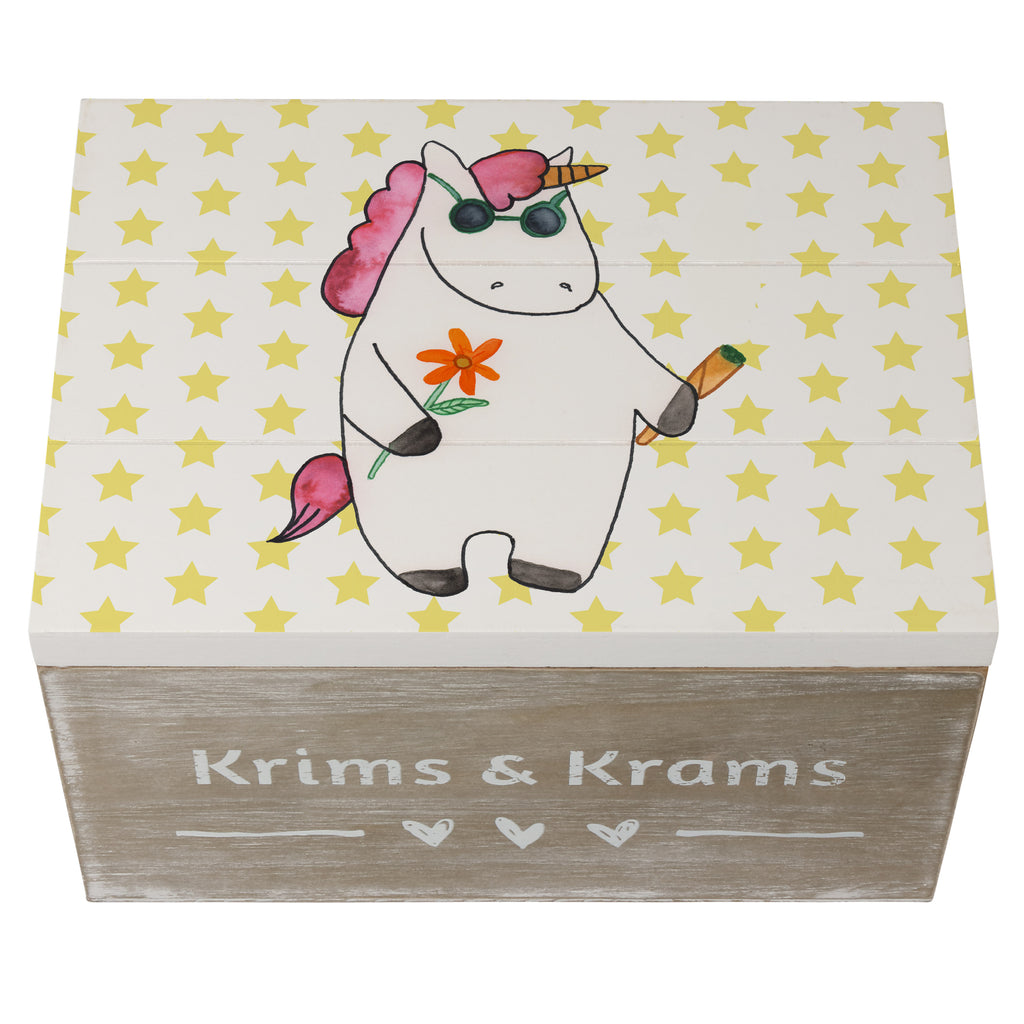 Holzkiste Einhorn Woodstock Holzkiste, Kiste, Schatzkiste, Truhe, Schatulle, XXL, Erinnerungsbox, Erinnerungskiste, Dekokiste, Aufbewahrungsbox, Einhorn, Einhörner, Einhorn Deko, Pegasus, Unicorn, Kiffen, Joint, Zigarette, Alkohol, Party, Spaß. lustig, witzig, Woodstock