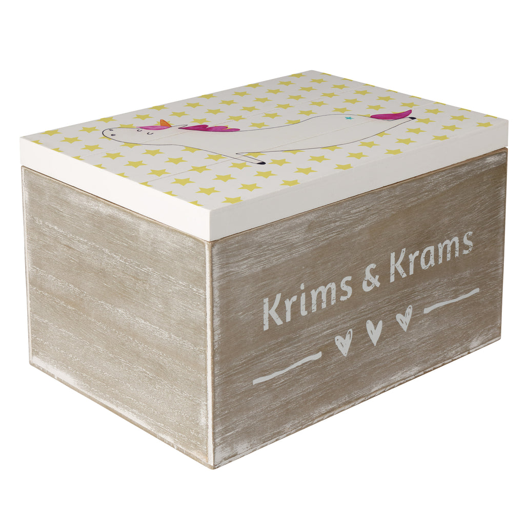 Holzkiste Einhorn Yoga Holzkiste, Kiste, Schatzkiste, Truhe, Schatulle, XXL, Erinnerungsbox, Erinnerungskiste, Dekokiste, Aufbewahrungsbox, Einhorn, Einhörner, Einhorn Deko, Pegasus, Unicorn, Yoga, Namaste, Achtsamkeit, Entspannung, Joga, Yogamatte, Sport, lustig, witzig, süß