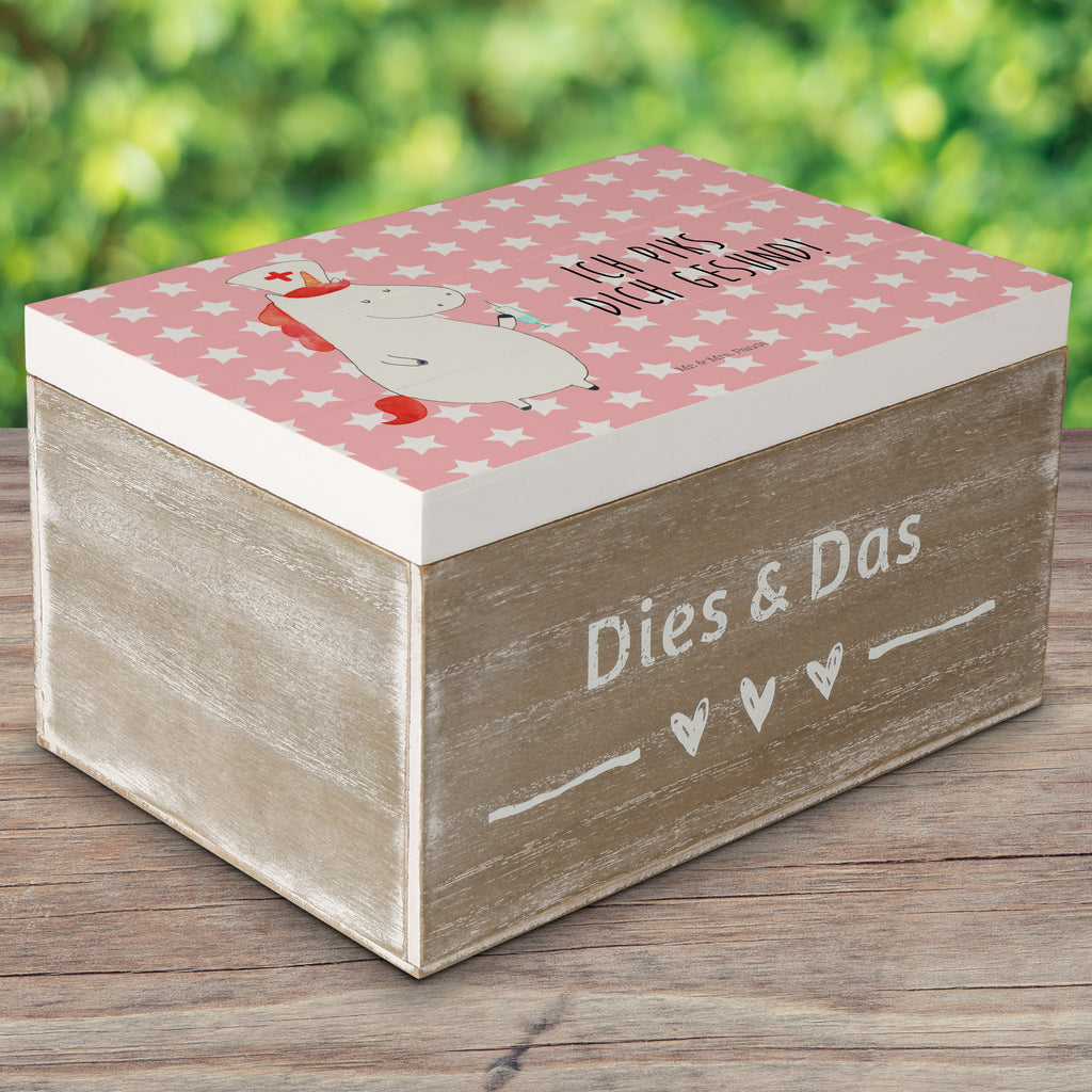 Holzkiste Einhorn Krankenschwester Holzkiste, Kiste, Schatzkiste, Truhe, Schatulle, XXL, Erinnerungsbox, Erinnerungskiste, Dekokiste, Aufbewahrungsbox, Einhorn, Einhörner, Einhorn Deko, Pegasus, Unicorn, Krankenschwester Geschenk, Krankenpfleger Geschenk, Krankenpflegerin, Krankenschwester Dankeschön, Krankenhaus, Ärztin Geschenk