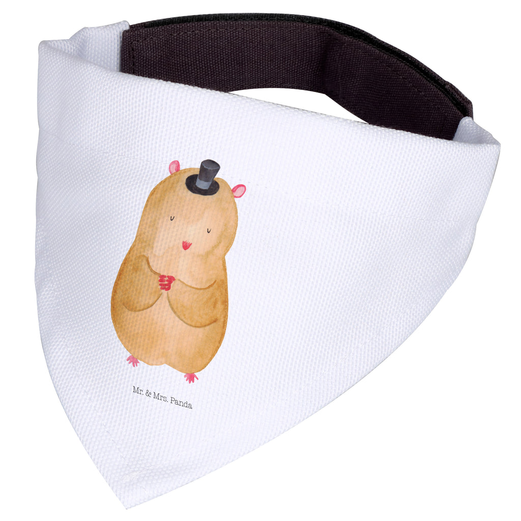 Hundehalstuch M Hamster mit Hut Hundehalstuch, Halstuch, Hunde, Tuch, mittel, mittelgroße Hunde, Tiermotive, Gute Laune, lustige Sprüche, Tiere, Hamster, Hut, Magier, Zylinder, Zwerghamster, Zauberer, Houdini