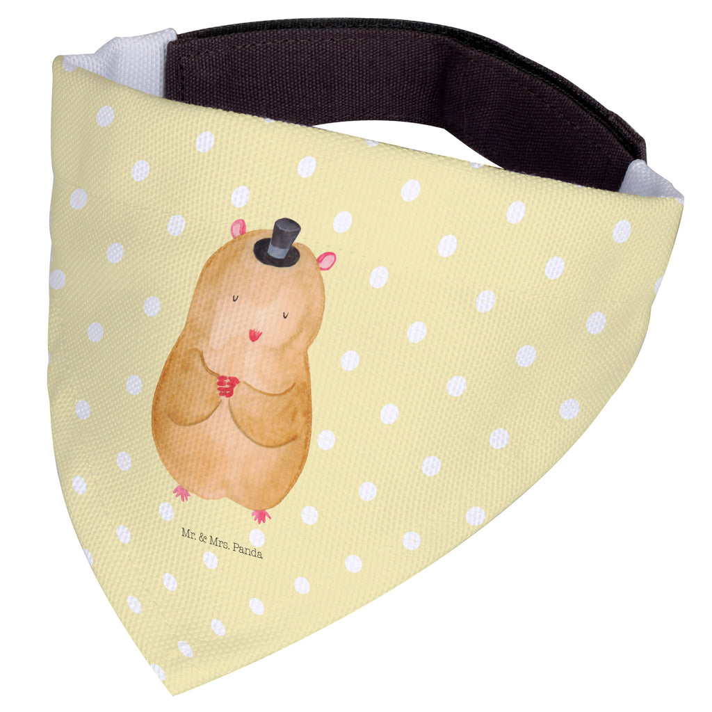 Hundehalstuch M Hamster mit Hut Hundehalstuch, Halstuch, Hunde, Tuch, mittel, mittelgroße Hunde, Tiermotive, Gute Laune, lustige Sprüche, Tiere, Hamster, Hut, Magier, Zylinder, Zwerghamster, Zauberer, Houdini