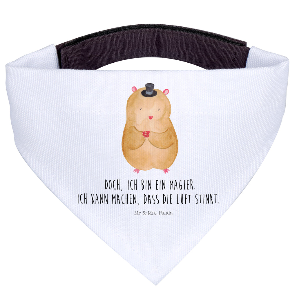 Hundehalstuch M Hamster mit Hut Hundehalstuch, Halstuch, Hunde, Tuch, mittel, mittelgroße Hunde, Tiermotive, Gute Laune, lustige Sprüche, Tiere, Hamster, Hut, Magier, Zylinder, Zwerghamster, Zauberer, Houdini